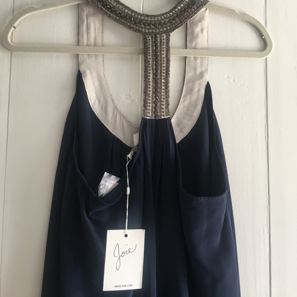 Joie racerback navy embellished dress. - Picture 3 of 4