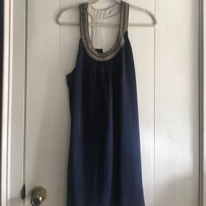 Joie racerback navy embellished dress.
