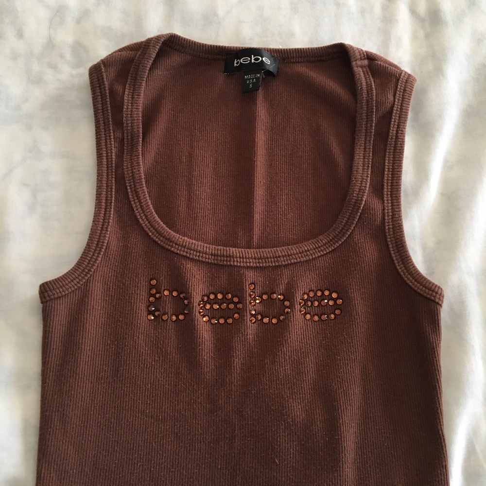 Vintage Bebe ribbed tank top S early 00s aesthetic - Picture 2 of 4