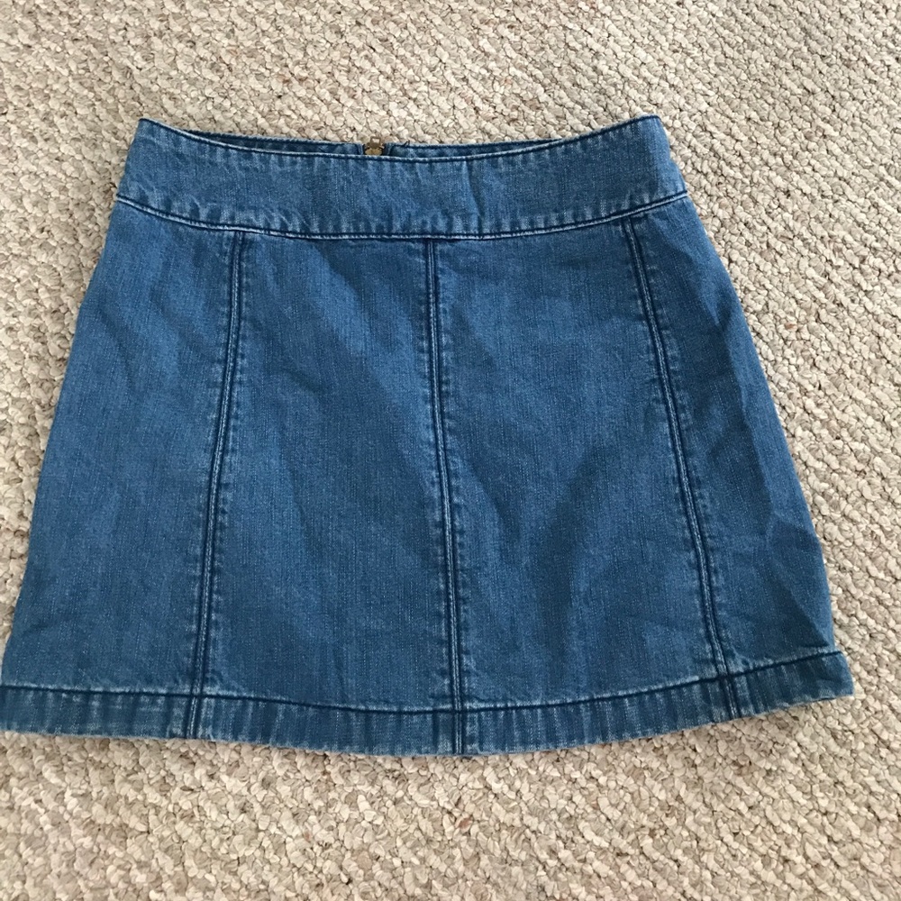 Free People Jean Skirt