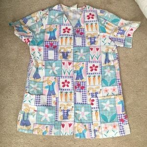 Bunny/Easter Scrub top