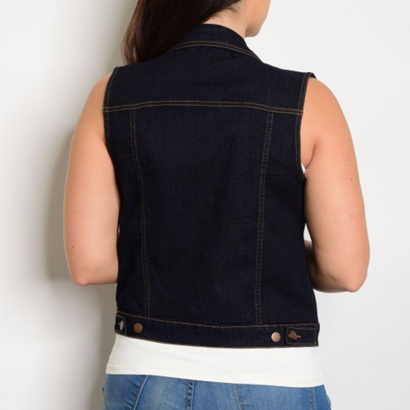 **PLUS** NEW** Haley Denim Vest - Picture 2 of 2