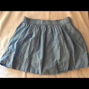 GAP blue and white striped skirt