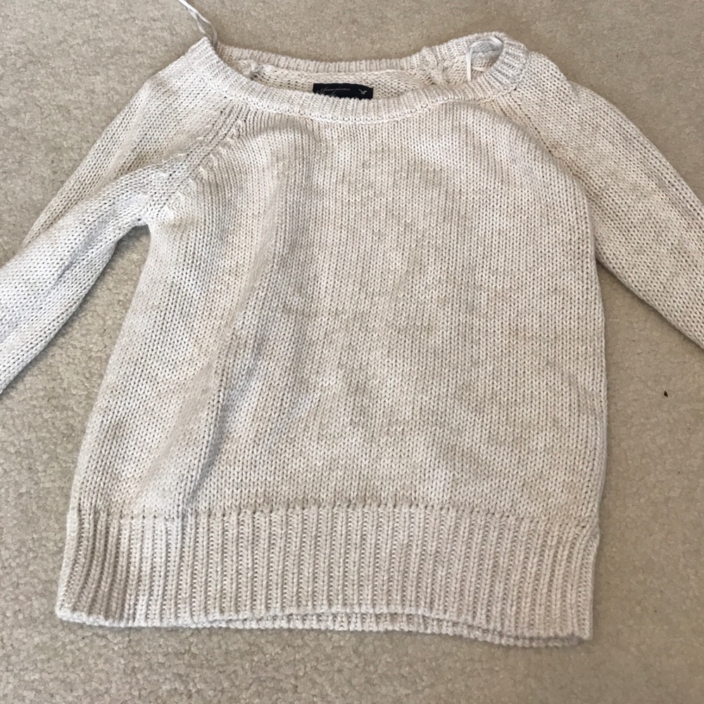 Small Cream American Eagle Sweater