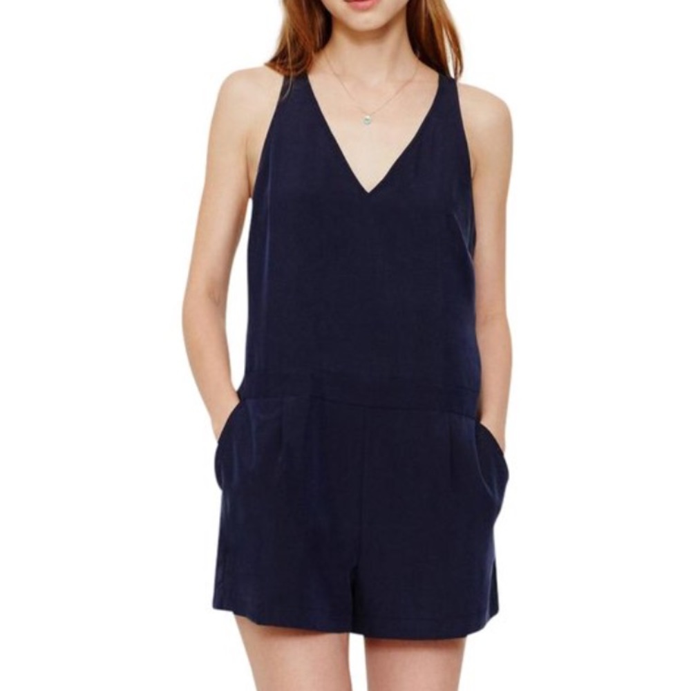 Lou & Grey Navy Silkwash Romper