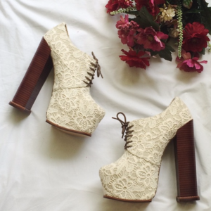 Dolce Vita - Crochet Lace Platform Bootie