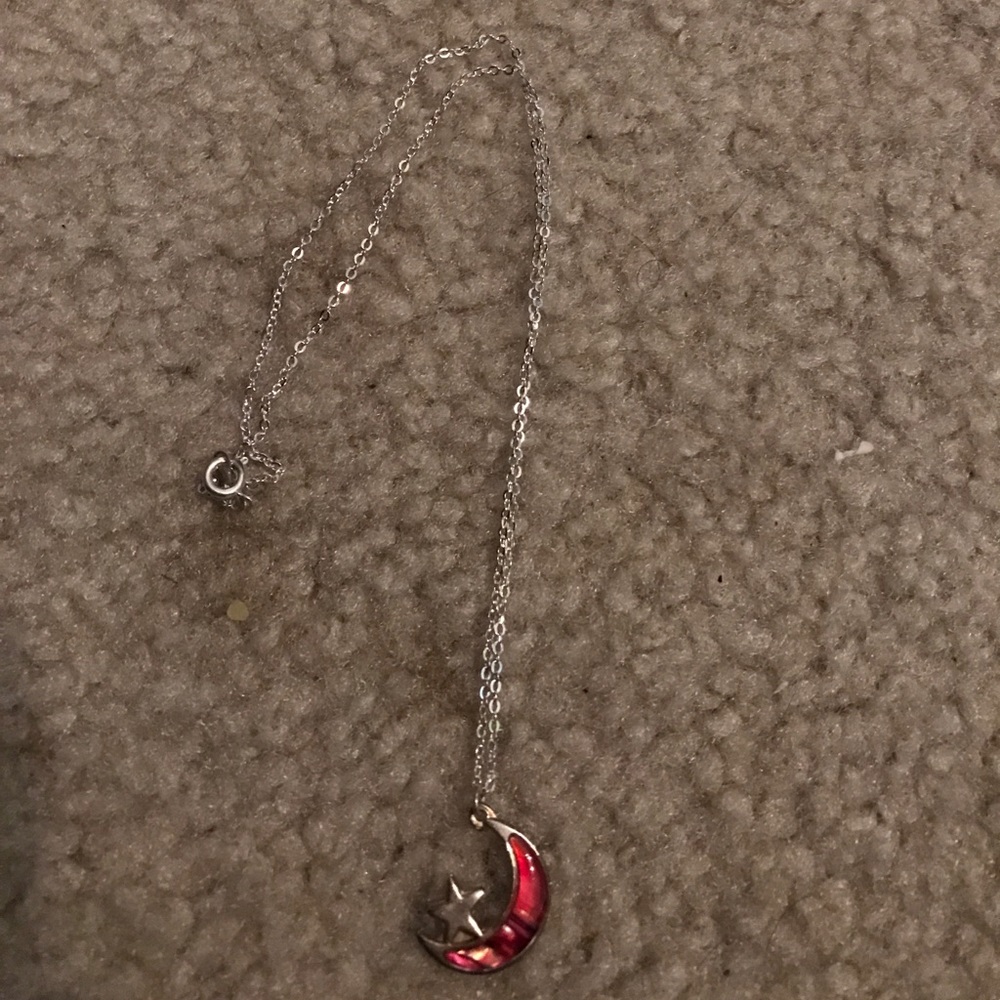 Moon and star necklace
