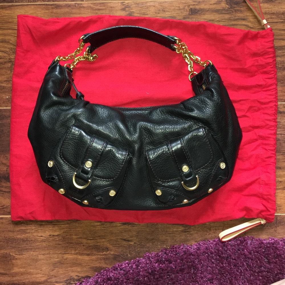 Ellen Tracy black leather purse