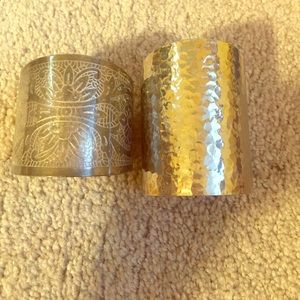 Metal cuff bracelets