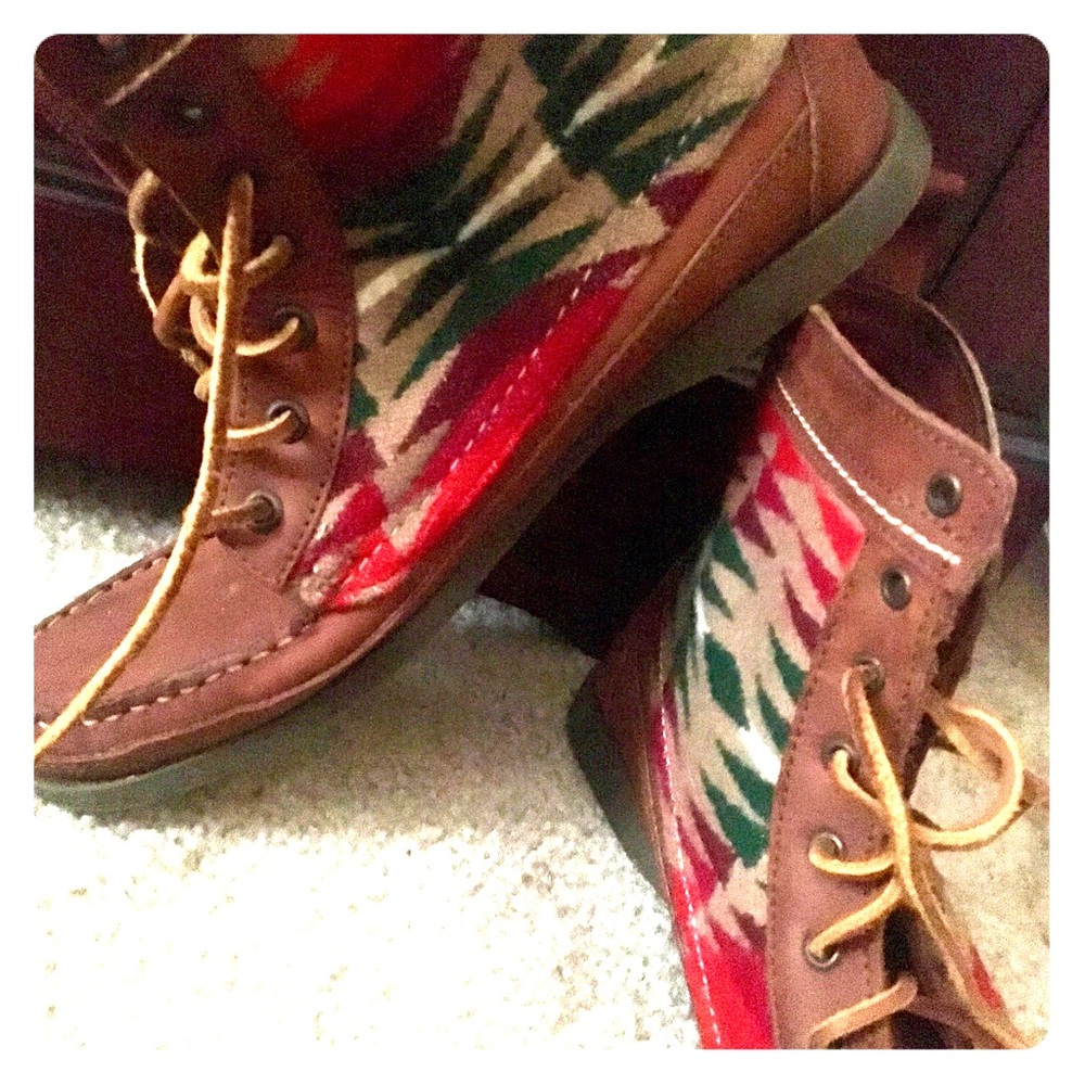 Tribal print boots