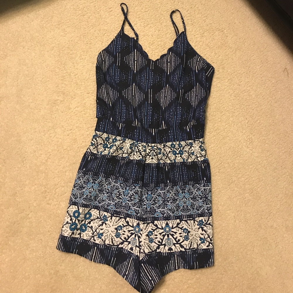 Purple multicolored romper