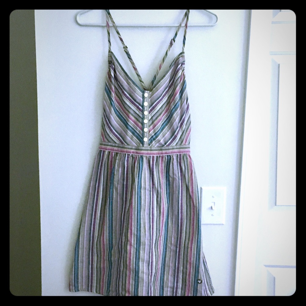 Aritzia Striped Cross Back Sundress Sz M