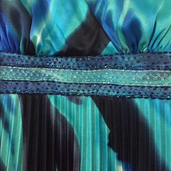 Blues with Purples Cocktail Dress - Picture 3 of 4