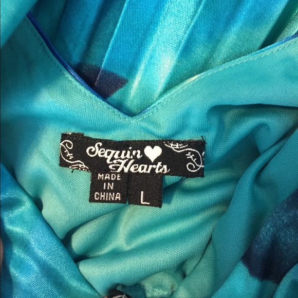 Blues with Purples Cocktail Dress - Picture 4 of 4