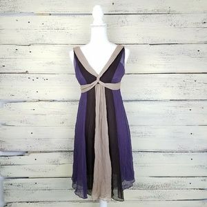 BCBG Maxazria Silk Chiffon Party Dress Sleeveless