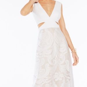 BCBG Marilyne Swirl Lace Cutout Gown