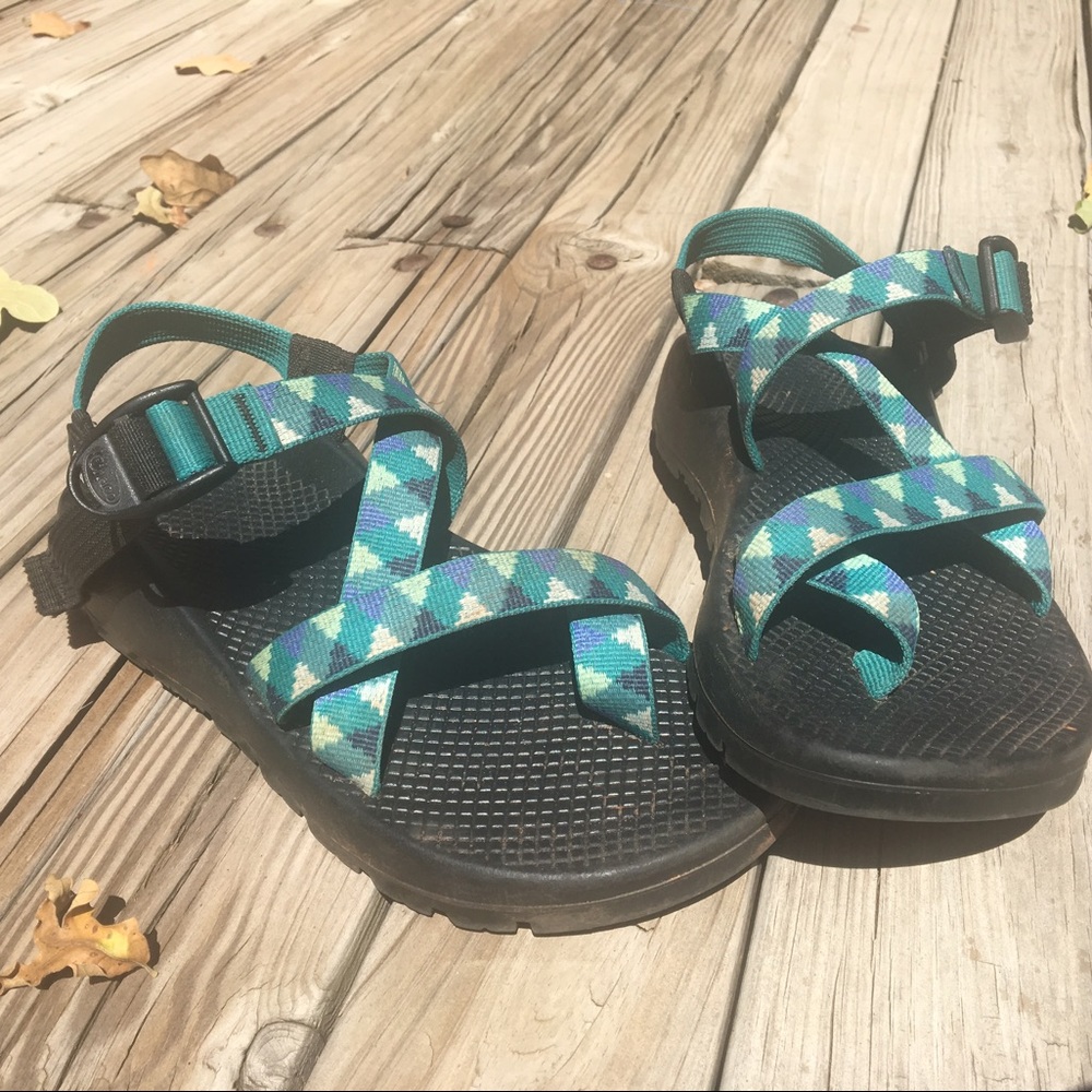 Awesome custom teal chacos