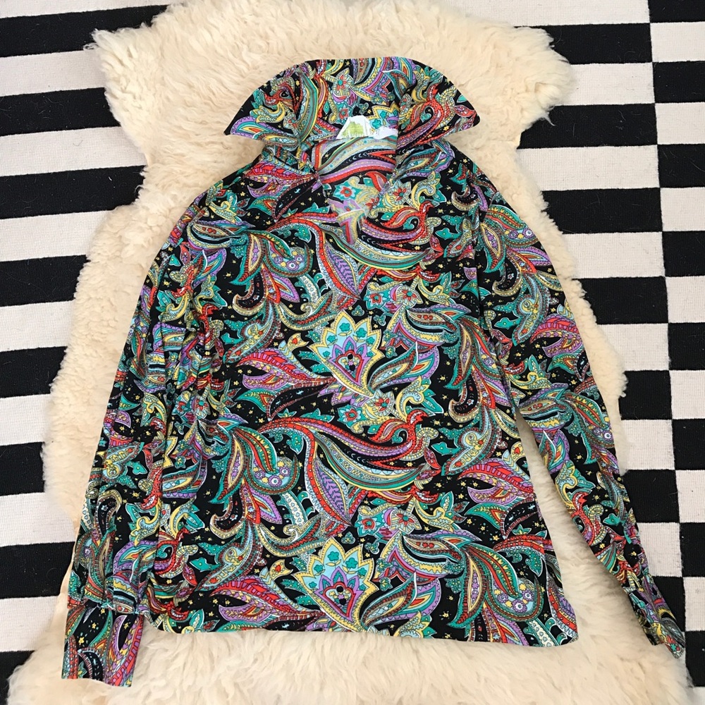 90s Lane Bryant Paisley Shirt
