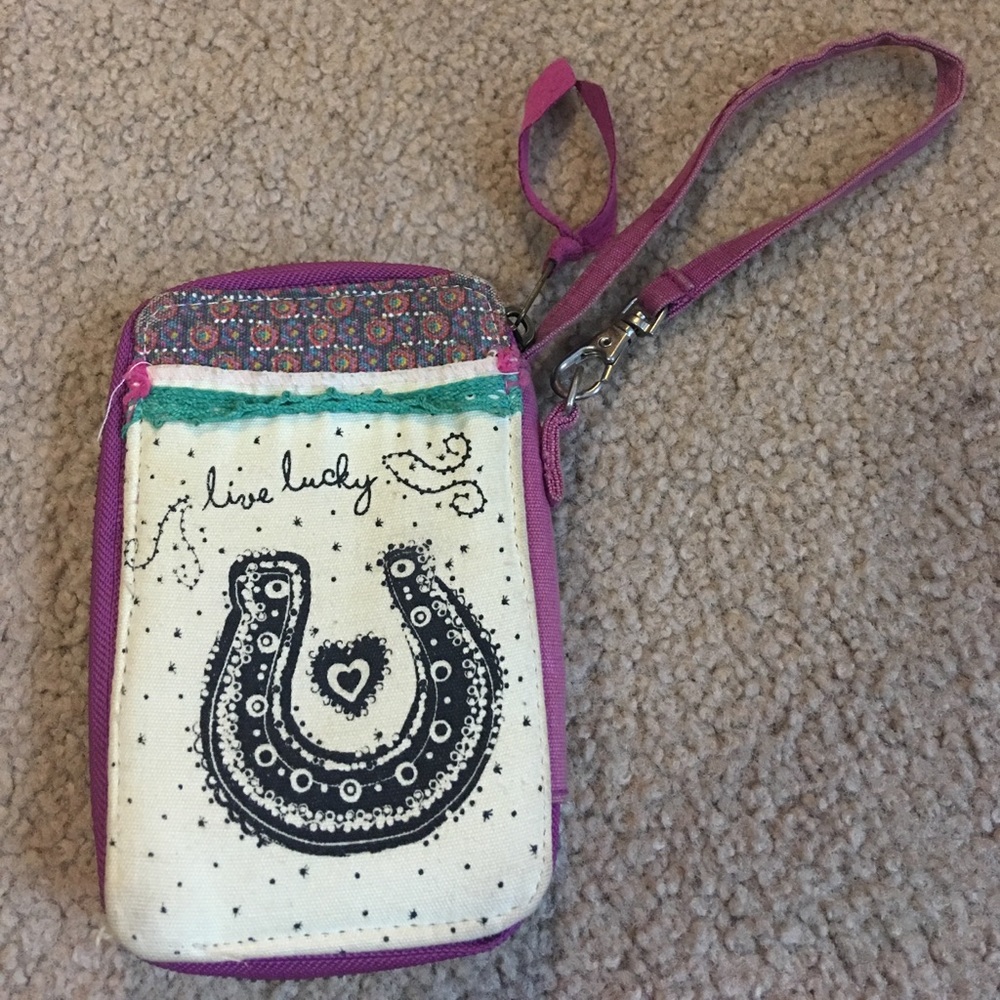 Simple multicolored with a purple base wristlet