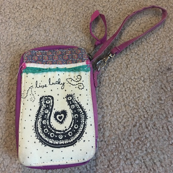 Simple multicolored with a purple base wristlet - Picture 1 of 7