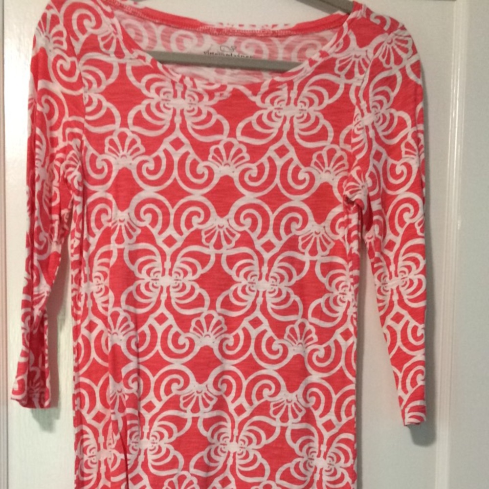 Vineyard Vines knit shift dress hot pink