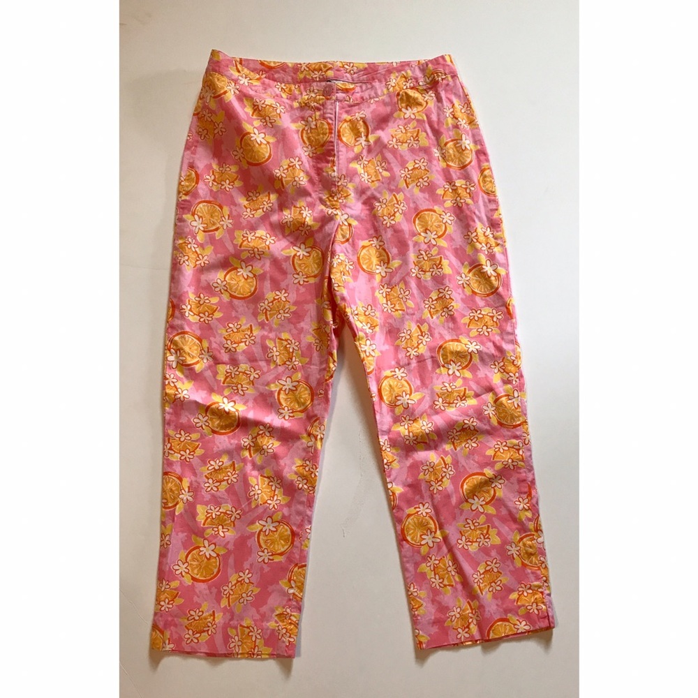 Lilly Pulitzer pink and orange print pants