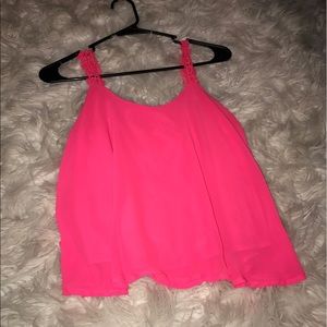 Hot pink crop top