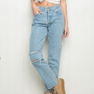 Ripped boyfriend jeans