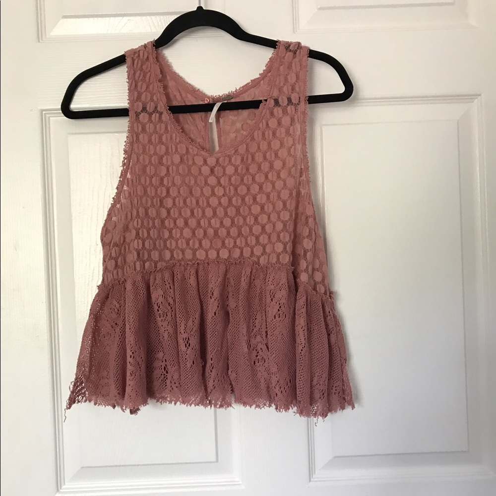 Free people, distressed/sheer tank