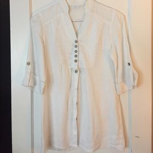 Promod white linen tunic