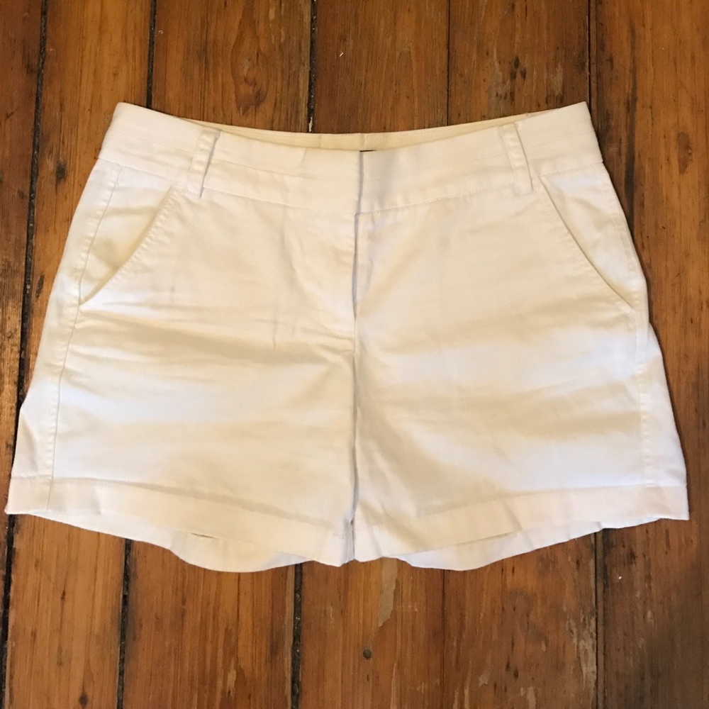 White J. Crew chino shorts
