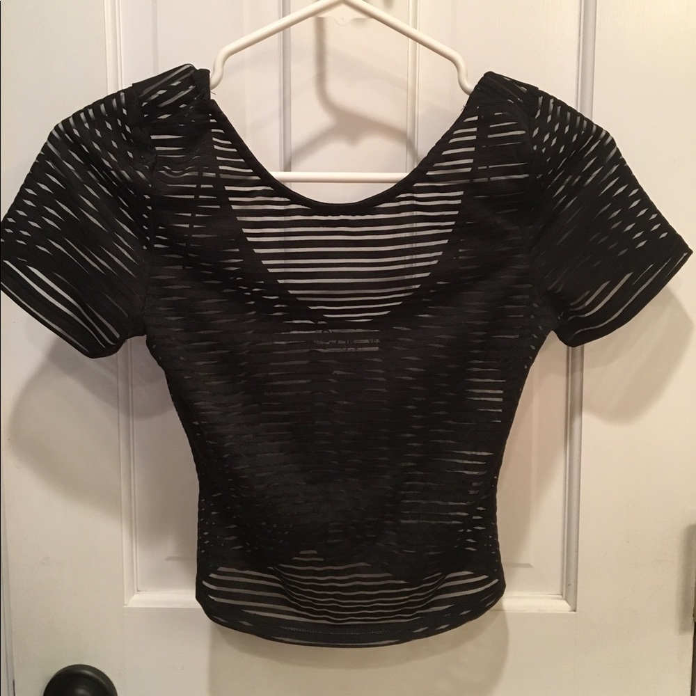 Striped sheer Crop top