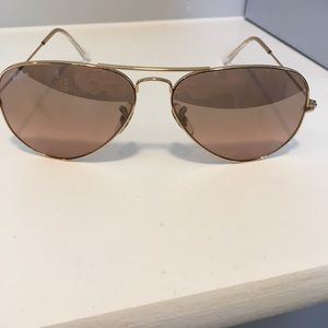 Ray ban aviators light pink