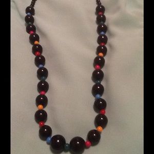 Colorful Black Bead Necklace