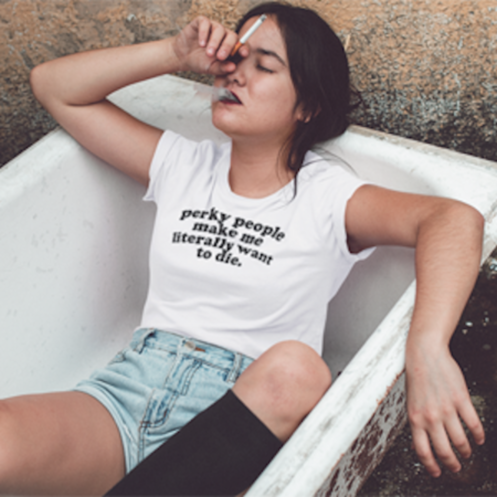 Perky People Make Me Literally Want To Die T-Shirt