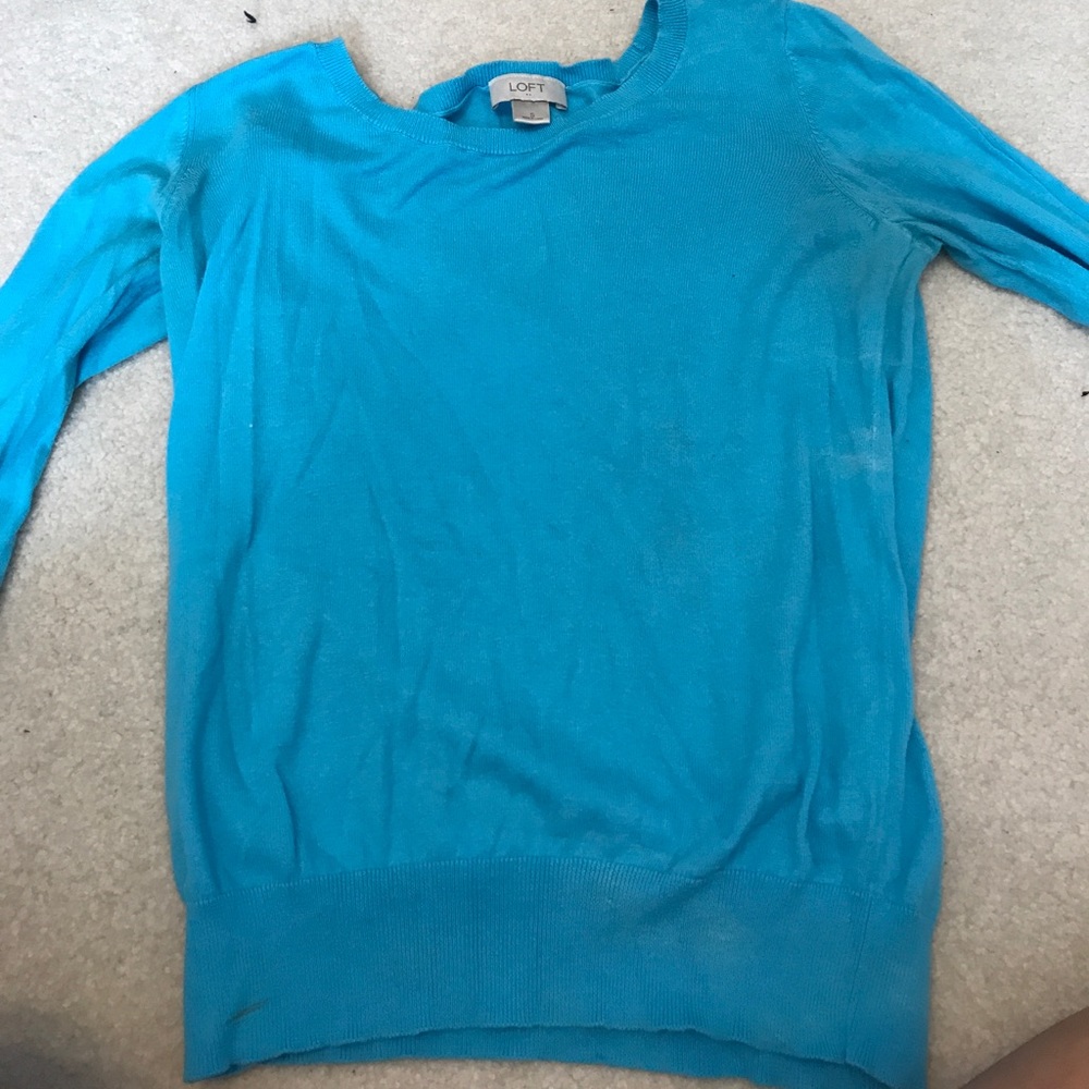 Small aqua Loft Sweater