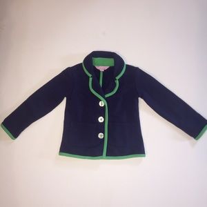 Navy and green Lilly Pulitzer girls blazer