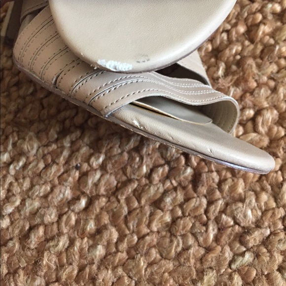 BCBG NUDE LEATHER GLADIATOR HIGH HEEL SANDAL 8.5 9 - Picture 9 of 10