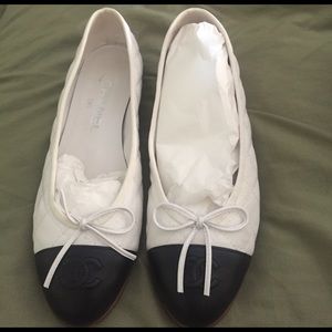 Chanel quilted ballet flats