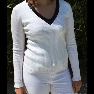 MK white sequin top
