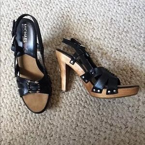 Michael Kors Women's Leather High-Heeled Sandals