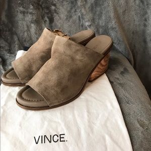 Vince Tilda Suede Mules size 8