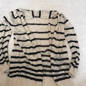 Medium Maurice's Creme and black striped sweater