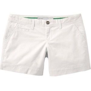 Old Navy 5" white mid-rise shorts