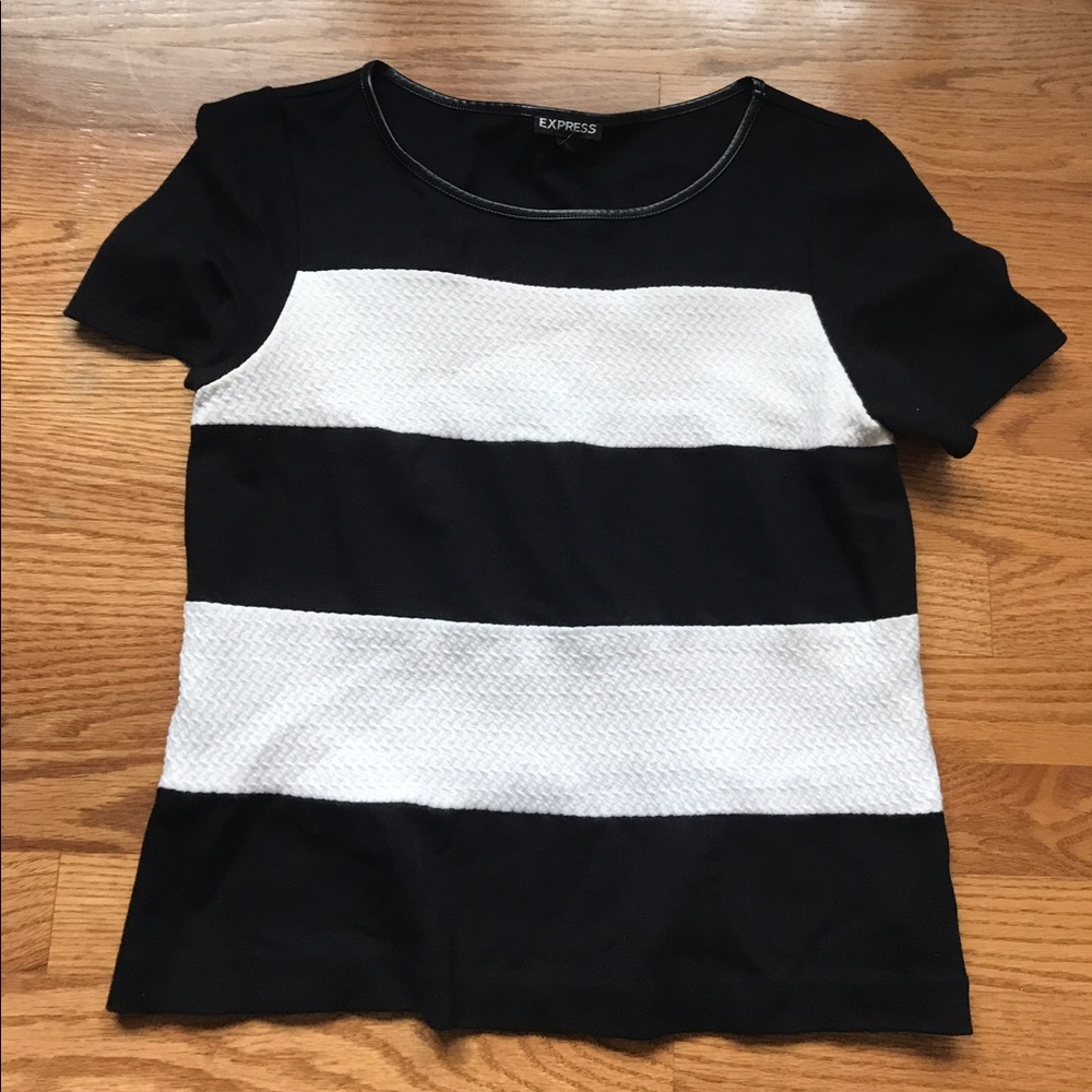 Express black and white shirt