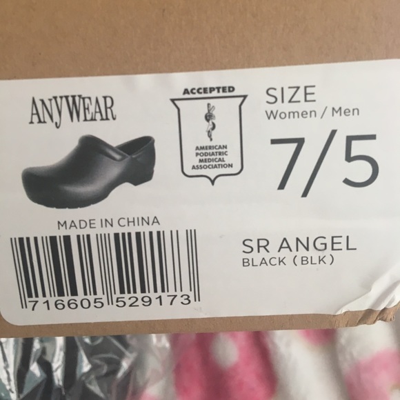 NWT AnyWear Angel Black Slip Resistant Work Shoes - Picture 4 of 5
