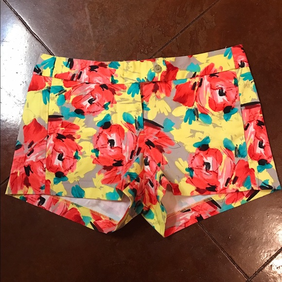 J. Crew Pants - J.Crew Yellow Floral Shorts