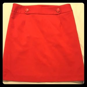 NEW!LOFT Red Semi Mini Skirt (Size 0P) Zero PETITE