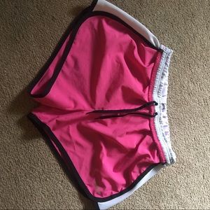Pink workout shorts