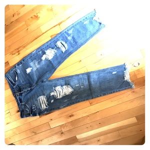 From Him medium wash distressed jeans